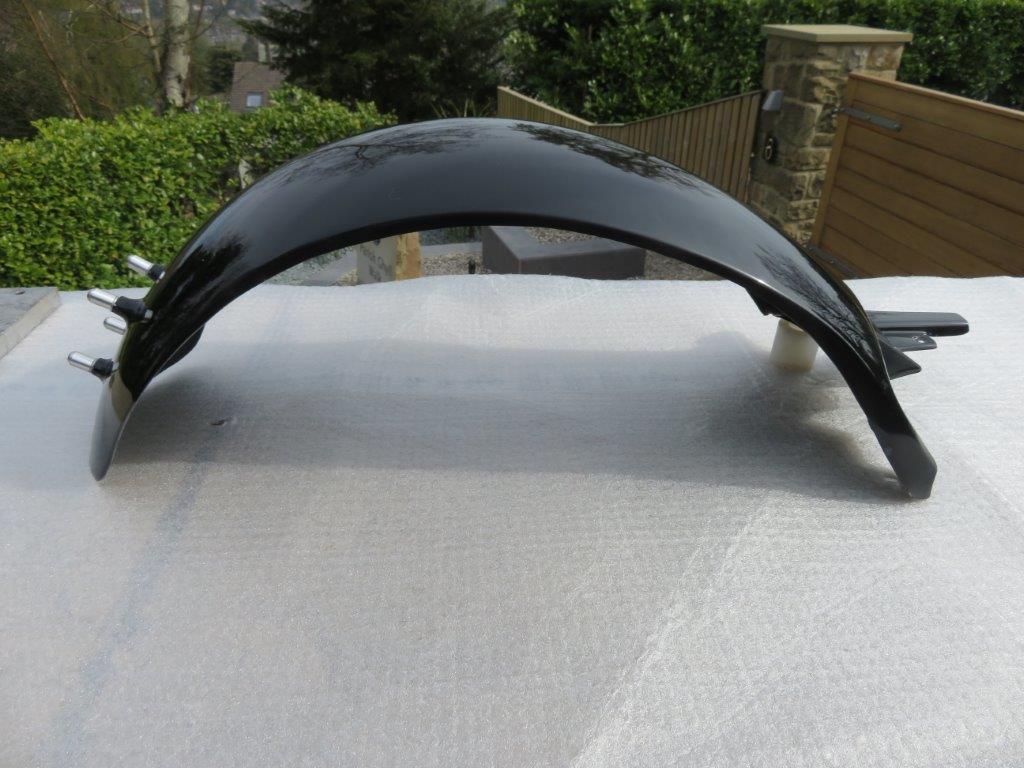 Full Rear Mudguard Gloss Black Gel Coat