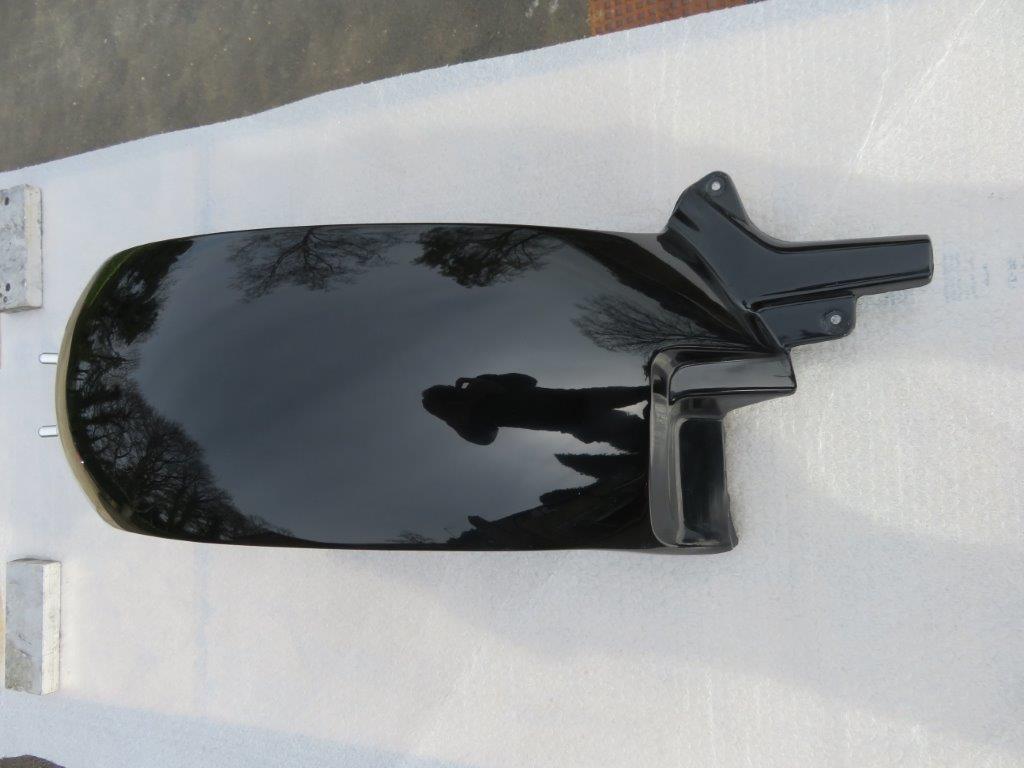 Full Rear Mudguard Gloss Black Gel Coat - Click Image to Close