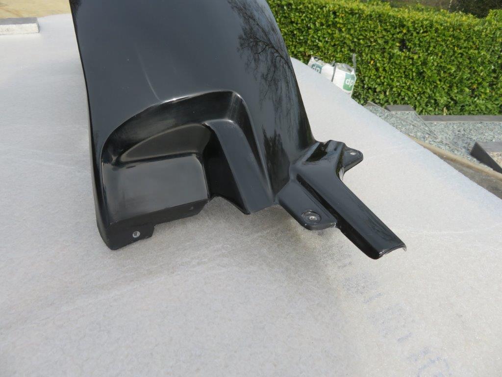 Full Rear Mudguard Gloss Black Gel Coat - Click Image to Close