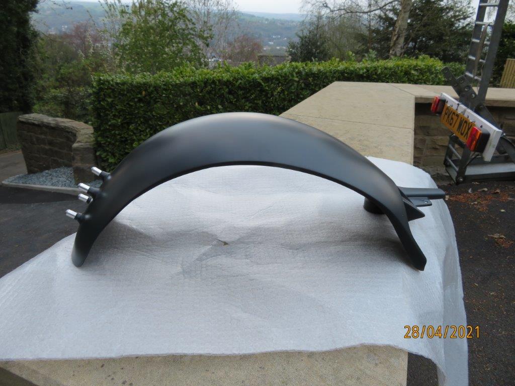 Full Rear Mudguard Satin Dark Grey Gel Coat