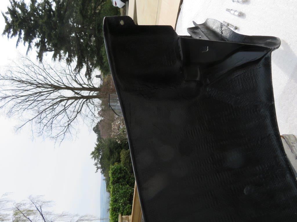 Full Rear Mudguard Satin Dark Grey Gel Coat - Click Image to Close