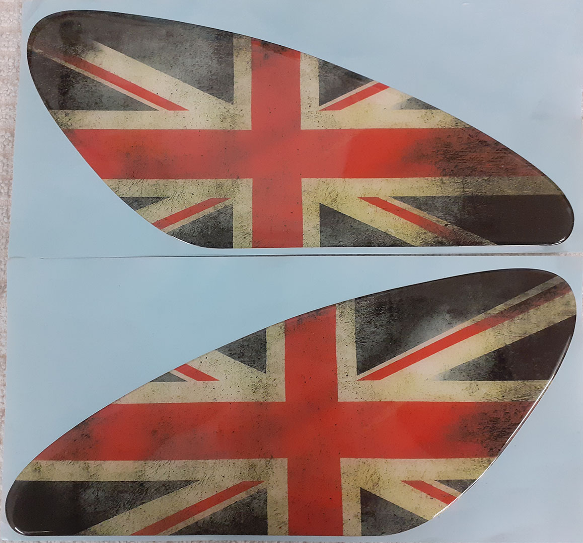 Rocket 3 Union Jack Tank Gel Knee Pads [Full Colour-Distressed]