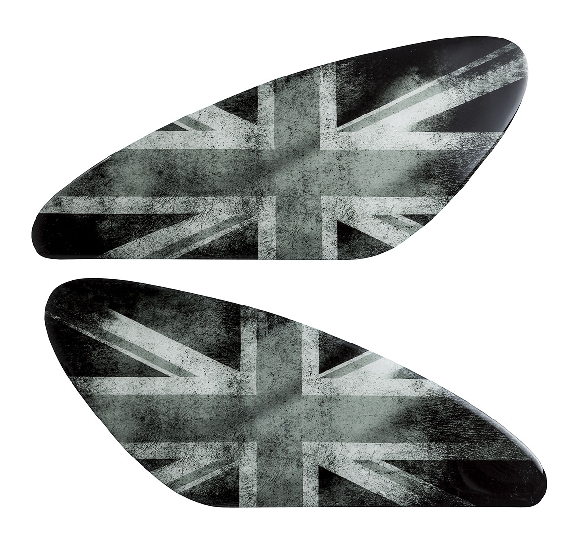 Rocket 3 Union Jack Tank Gel Knee Pads [Greyscale]