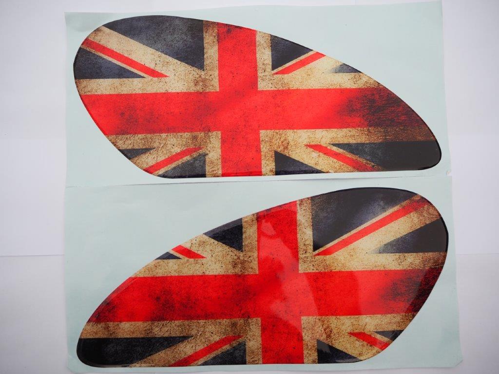 Thruxton R TFC Union Jack Tank Gel Knee Pads [Full Colour] - Click Image to Close